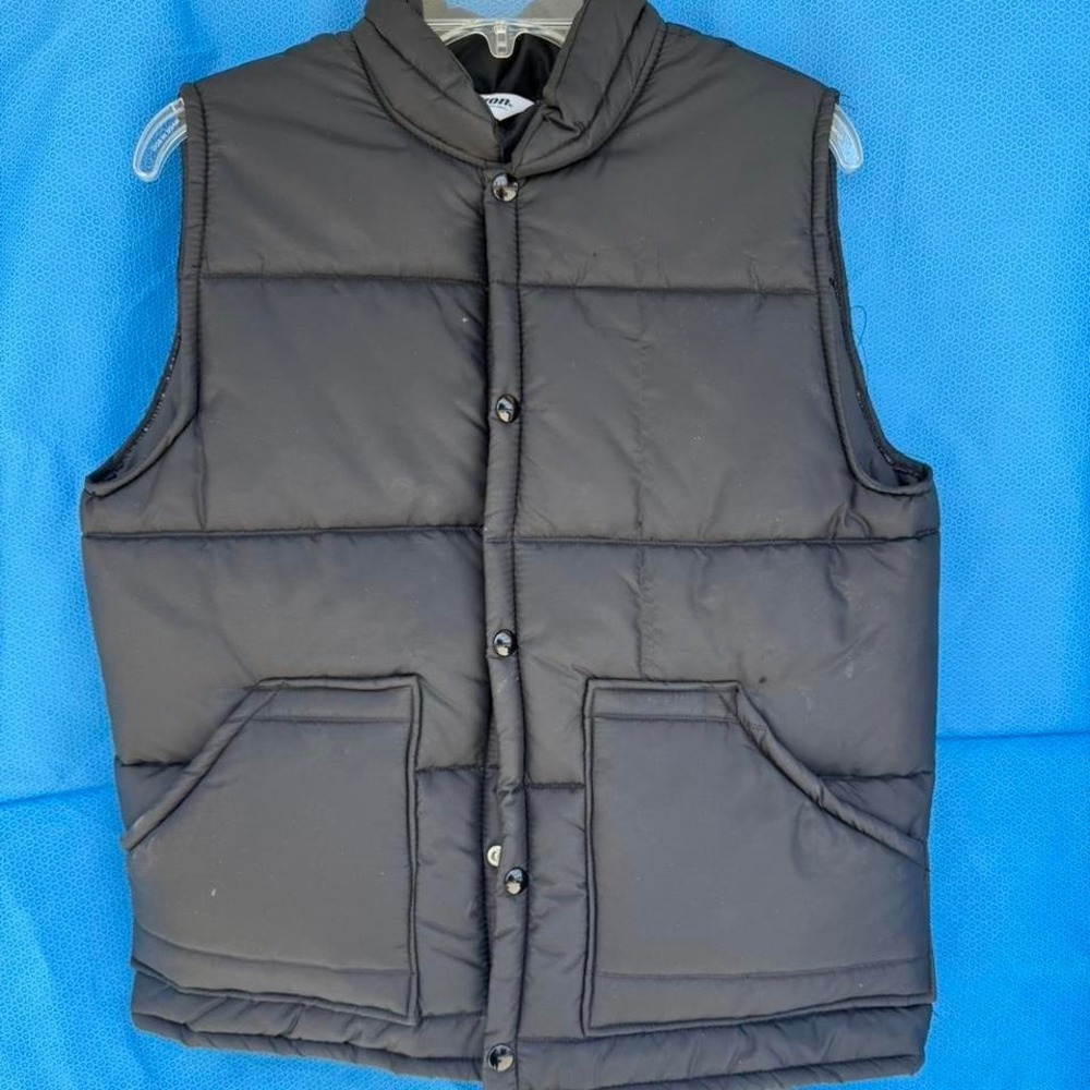 Horizon Sportswear | Vintage Black Puffer Vest | Medium